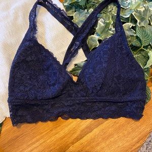 Navy Blue Lace Bralette